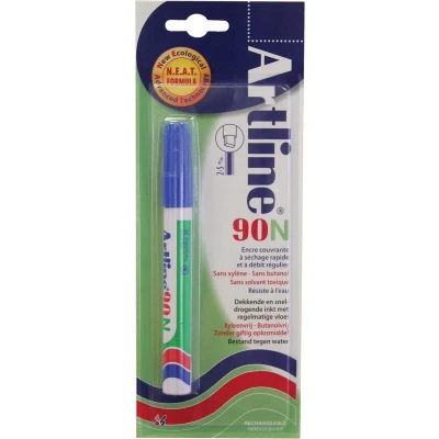 Afbeelding van Permanent Marker Artline 90n Blauw, Op Blister