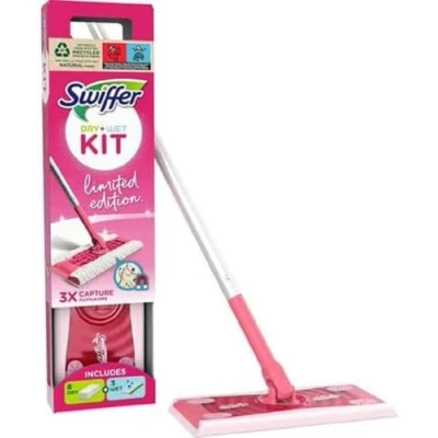 Afbeelding van Swiffer Vloerwisser Barbie Roze Limited Edition Dry + Wet Starter Set