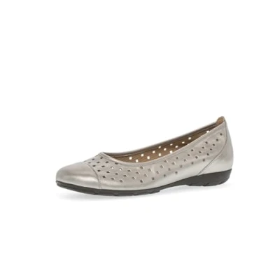 Afbeelding van Gabor Ballerina&#039;s, Dames, Maat: 35.5, Bronze Veloursleer