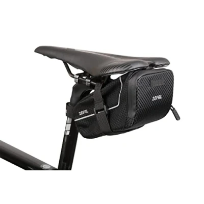 Image de Sacoche de selle velo zefal zlight pack m 0.9l noir gris fixation scratch