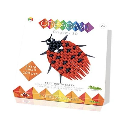 Afbeelding van Creagami XS: LIEVEHEERSBEESTJE Origami 3D H10cm, 109 delig, doos 21x21x3cm. Made in Italy, 7+