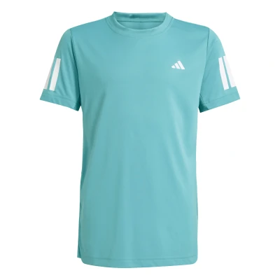 Afbeelding van adidas Performance Club Tennis 3 Stripes T shirt Kids Kinderen Turquoise 128
