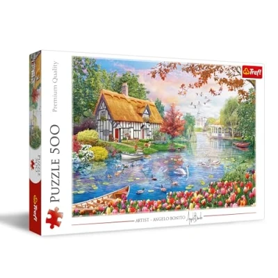 Afbeelding van Trefl Haven van rust puzzel 500 stukjes doe het zelf puzzel, creatief entertainment, vrije tijd, klassieke voor volwassenen en kinderen vanaf 10 jaar