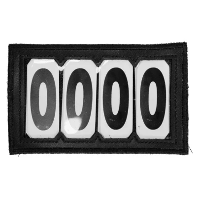 Afbeelding van Kentucky Hoofdnummer Velcro PVC Zwart 4 Cijfers