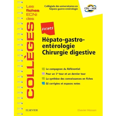 Afbeelding van Fiches Hépato gastro entérologie, Chirurgie Digestive