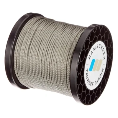 Afbeelding van Staalkabel roestvrij staal V4A 7x7 4mm 100m