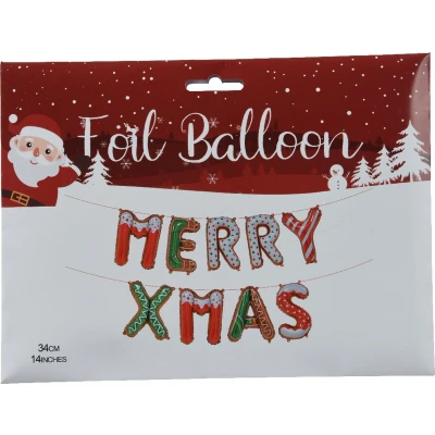 Afbeelding van Opblaasbare Letters Merry X Mas kerstdecoratie 162,5x86 cm