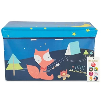 Afbeelding van BIECO Scout opbergdoos met deksel, 60 l, opvouwbaar, ca. x 30 35 cm, speelgoedkist voor kinderen, kisten groot