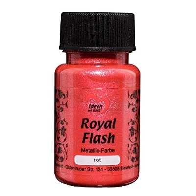 Afbeelding van Royal Flash Metallic acrylverf met de fijnste glitter, 50 ml (rood)