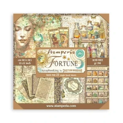 Afbeelding van Stamperia Fortune 12x12 Inch Paper Pack (Single Face) (SBBXLB15)