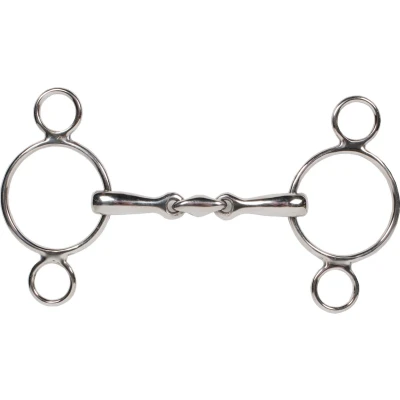 Afbeelding van Pagony Pessoa bit dubbel gebroken 3 rings 16mm zilver maat:13,5