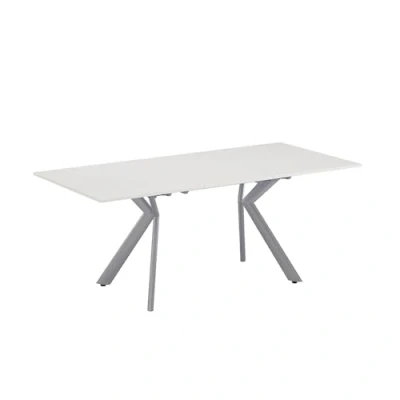 Afbeelding van Vicco Trill Eettafel 140 x 90 cm Uitschuifbaar Wit/Grijs