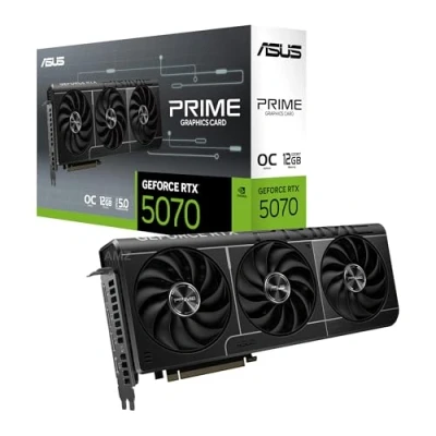 Afbeelding van Asus Prime GeForce RTX™ 5070 GDDR7 12GB OC Edition Carte Graphique (PCIe 5.0, HDMI, Display 2.1, 2.5 Slot, Ventilateurs axiaux, SFF Ready)
