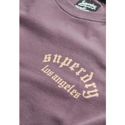 Afbeelding van Superdry Tattoo Tshirt print, Heren, Maat: Large, Blackened purple