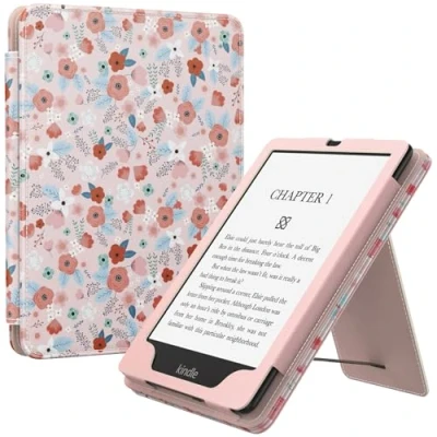 Afbeelding van MoKo Beschermhoes Voor e book Met 6,8 inch scherm Van dun polyurethaan automatische slaap /waakriem tablet Lenteroze
