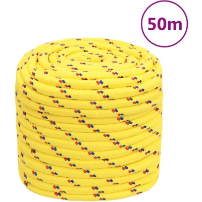 Afbeelding van vidaXL Boottouw 18 mm 50 m polypropyleen geel