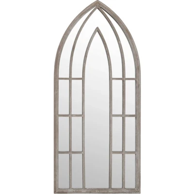 Afbeelding van vidaXL Tuinspiegel 100x45 cm ijzer zandkleurig