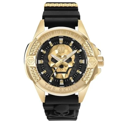 Afbeelding van Philipp Plein The $Kull PWAAA0221 Horloge Siliconen Zwart Ø 44 mm
