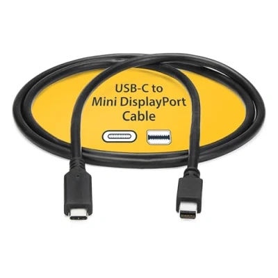 Image de startech 1m / 3ft usb c to mini dp cable 4k 60hz black noir