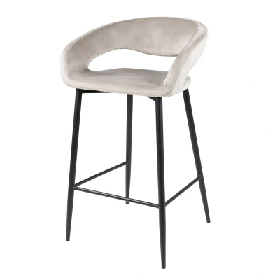 Afbeelding van Lenn barkruk velvet champagne