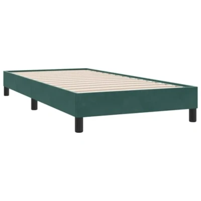 Afbeelding van vidaXL Bedframe zonder matras 80x220 cm fluweel donkergroen