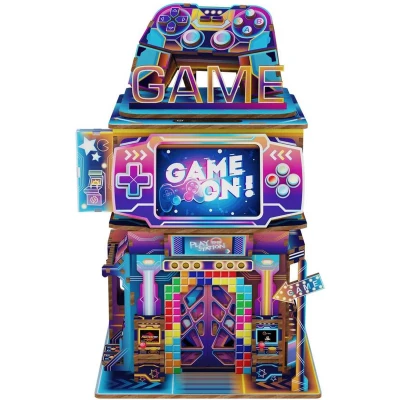 Afbeelding van Tonecheer bureau prullenbak: Cyber Game City Houten 3D puzzel Sensor DIY miniatuurhuis TQ182