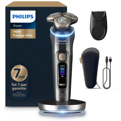 Afbeelding van Philips Shaver i9000 Prestige Ultra Elektrisch Scheerapparaat Voor Mannen Met Precisietrimmer Donkergrijs XP9402/11