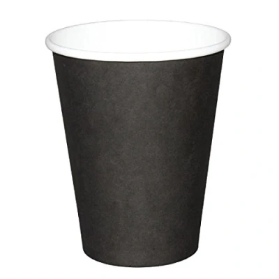 Afbeelding van Fiesta Recyclable koffiebekers enkelwandig zwart 23cl (50 stuks)