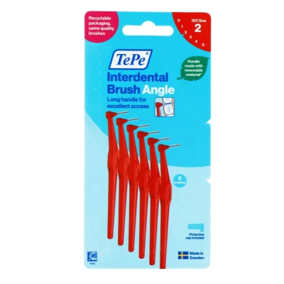 Afbeelding van TePe Interdental Brush Angle Rood ISO Size 2