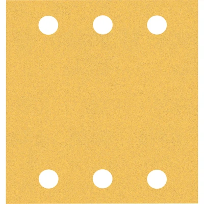 Image de BOSCH 2608900893 Feuille abrasive Expert C470 Best for Wood and Paint, 115 x 107 mm, grain 120, 6 trous (10 pcs)
