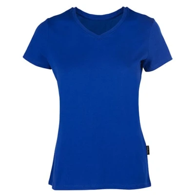 Afbeelding van Damesshirt &#039;Luxury V Neck Tee&#039; met korte mouwen Royal Blue XS