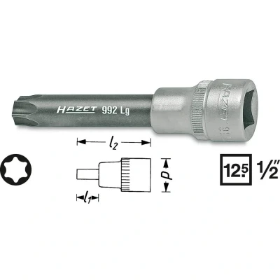 Afbeelding van HAZET Torx 992LG T70 Steeksleutelelement Binnen gekarteld