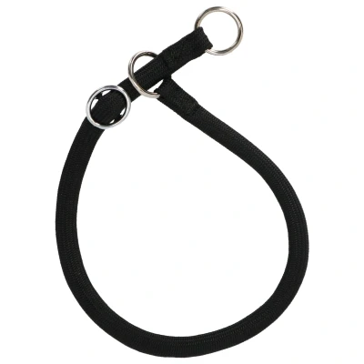 Afbeelding van Adori Sliphalsband Rond Met Stop Zwart Hondenhalsband 50x0.8 cm