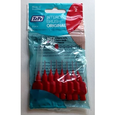 Afbeelding van TePe Interdentale Ragers Original 0,5 mm Rood blister à 8 stuks