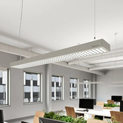 Afbeelding van Arcchio Kantoorverlichting 2lichts Aluminium, kunststof H: 5.28 cm zilver (RAL 9006) Inclusief lichtbronnen