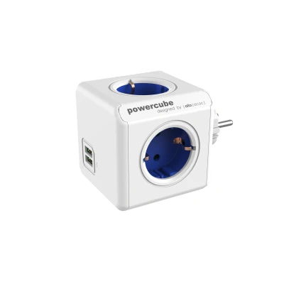 Afbeelding van Allocacoc PowerCube® Original USB Type F (Netherlands/Germany) / Blue