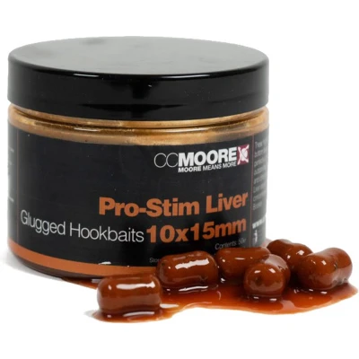 Afbeelding van CC Moore Pro Stim Liver Glugged Hookbaits 15x18mm (35 stuks)