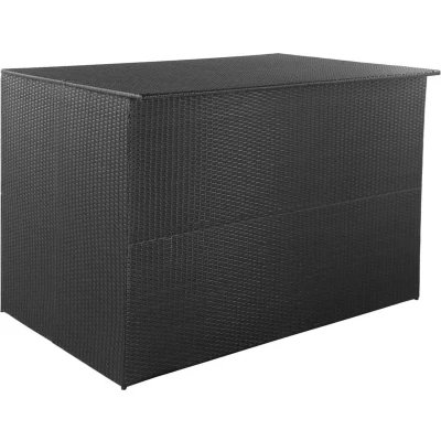 Afbeelding van Tuinbox 150x100x100 cm poly rattan zwart