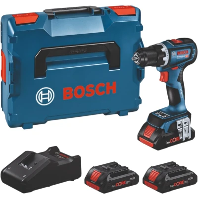 Afbeelding van Bosch Blauw GSR 18V 90 C Professional Accuschroefboormachine 3 x 4,0 Ah ProCore accu in L Boxx