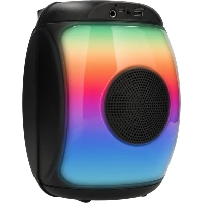 Afbeelding van Soundlogic Party Speaker Medium Met Microfoon Bluetooth Lichteffecten Zwart