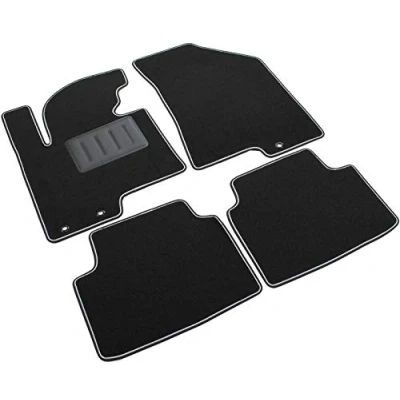Afbeelding van ilTappetoAuto SPRINT01600 Vloermatset PU (Polypropyleen) voor en achter 4 zwart Op maat gemaakt KIA: Sportage III