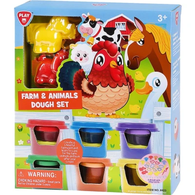 Afbeelding van Play Boerderij en Dieren Kleiset, 6 Kleipotjes