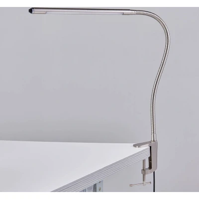 Afbeelding van Lindby Klemlamp 1licht metaal H: 53 cm mat nikkel Inclusief lichtbron