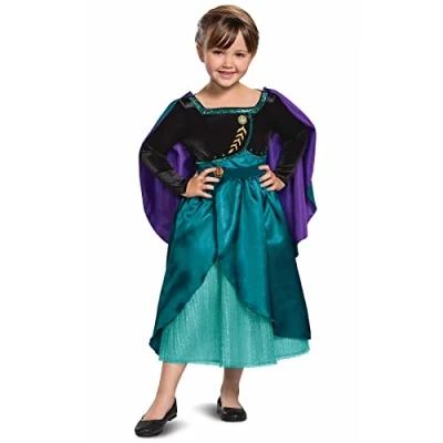 Afbeelding van Disney Officiële jurk Anna Frozen 2 Deluxe, prinsessenkostuum voor meisjes, maat S