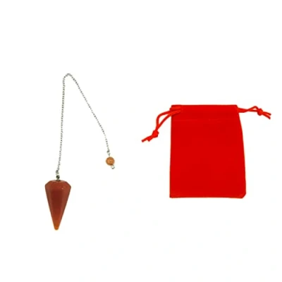 Afbeelding van slinger natuursteen aventurijn, kristallen slinger, kristal zeshoekig vintage voor radiesthesie, chakra, reiki waarzeggers, meditatie wicca aventurijn)