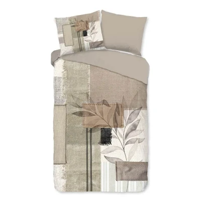Afbeelding van Pure Dekbedovertrek &quot;Abstrakt/ warm&quot; Zand (140x200/220 cm) Microfiber