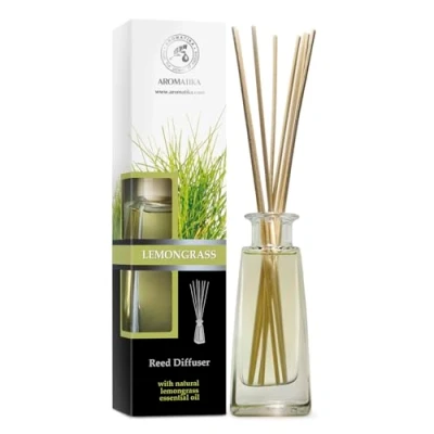 Afbeelding van Citroengras Kamergeur 100 ml met 8 Rotanstokjes Puur &amp; Natuurlijke Geen Alcohol Beter Diffuser voor Aromatherapie Thuis Keuken Boetiek Spa