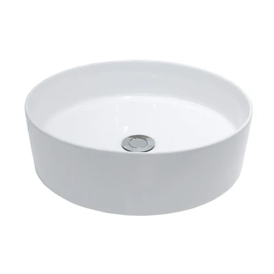 Afbeelding van Wiesbaden Link waskom rond 40x12 cm keramiek mat wit