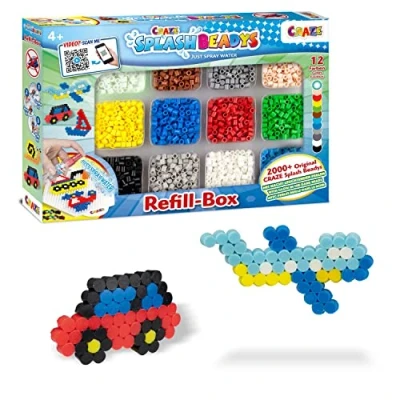 Afbeelding van Craze Splash Beadys 10006 navulverpakking voor waterparels, XXL, knutselen, jongens, strijkkralen, zonder strijken, creatieve vrije tijd, fluorescerende parel