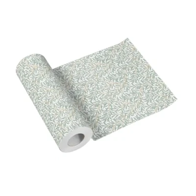 Afbeelding van PAW tafelloper Airlaid (40 cm x 24 m) I tafeldecoratie voor communie, vormsel, bruiloft, verjaardag, tuinfeest, doop met stofeffect wilgentak